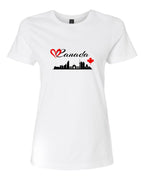 Women’s short sleeve t-shirt white Canada Canada print
