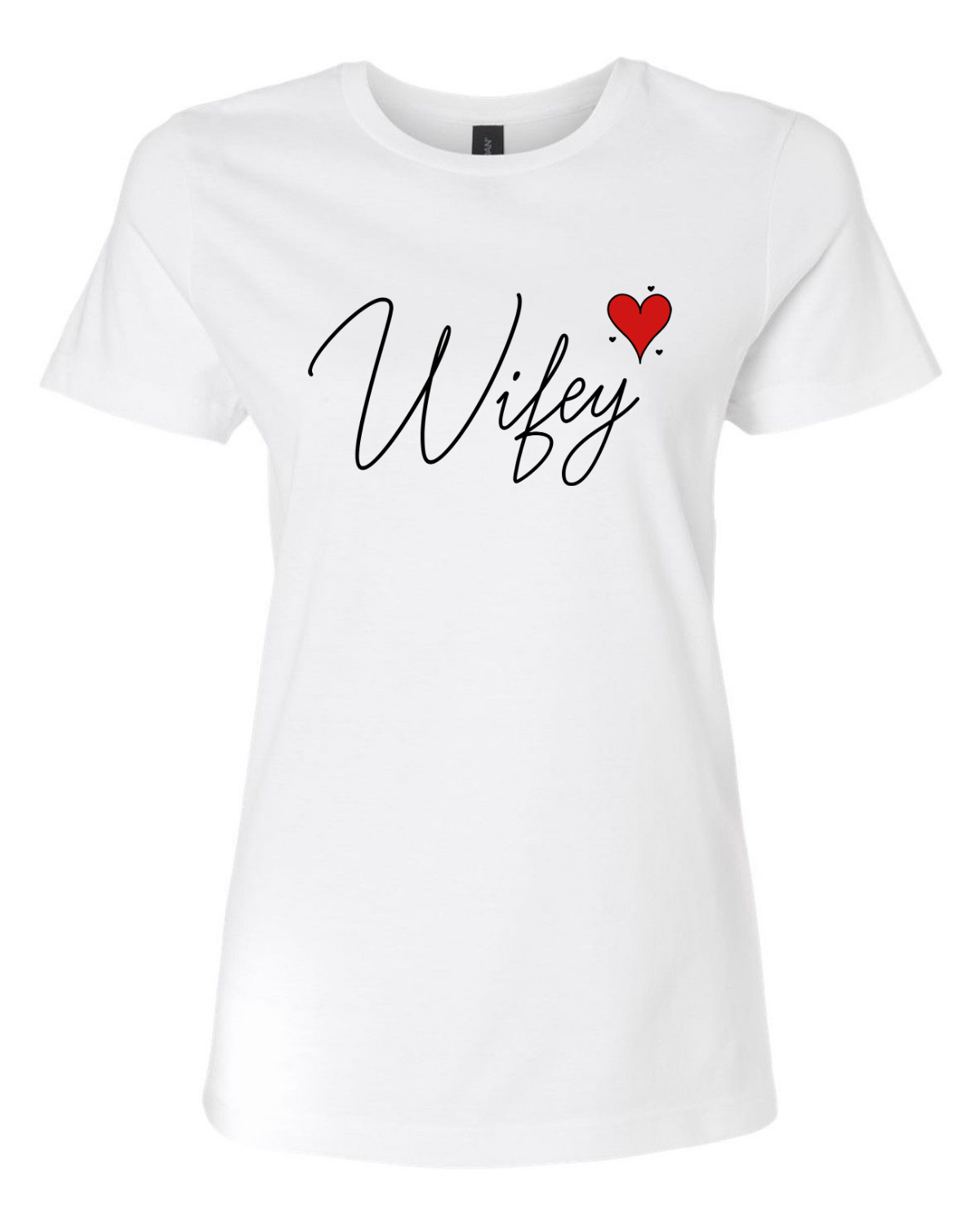 Women’s short sleeve t-shirt white wifey print