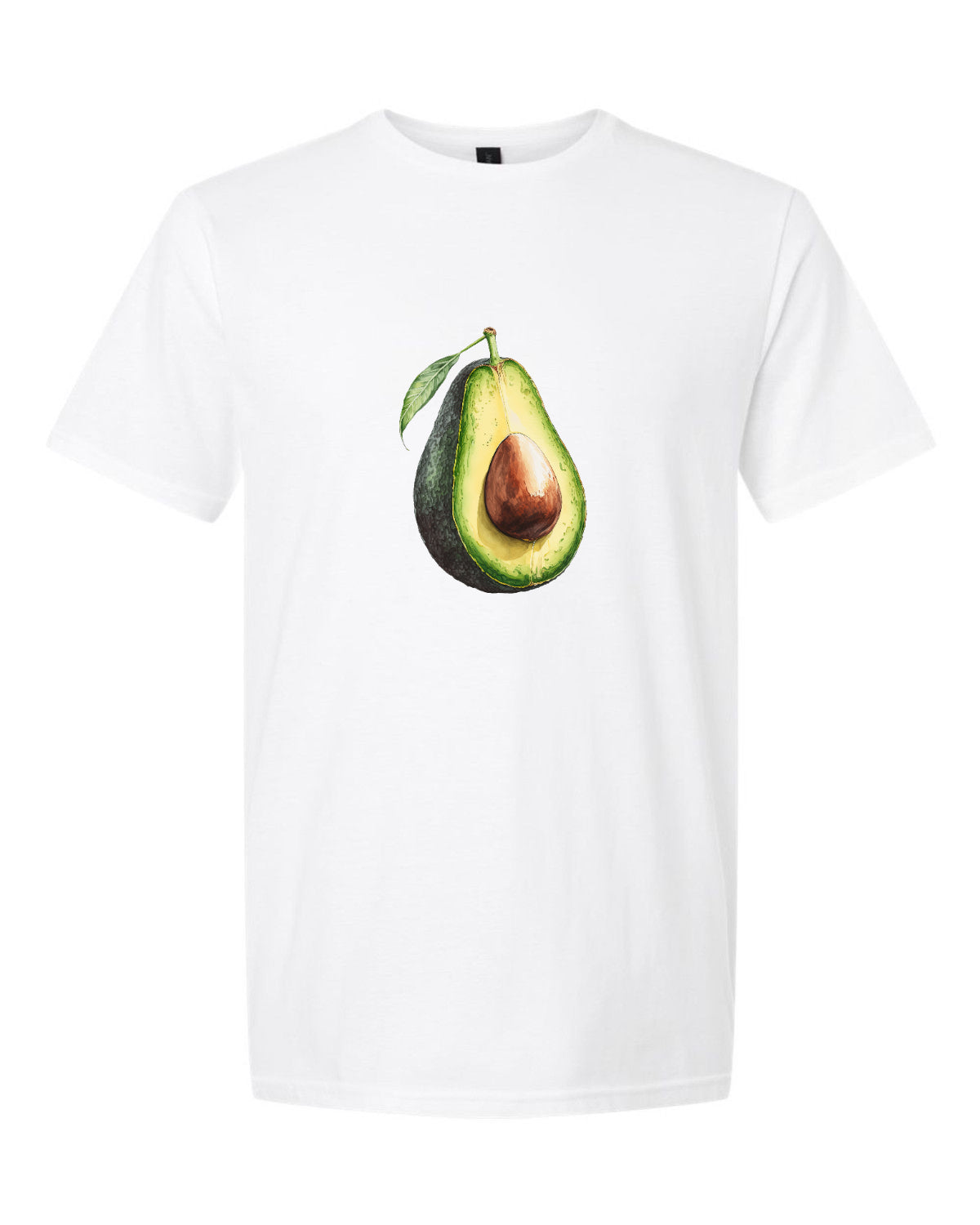 Men’s short sleeve t-shirt white avocado print