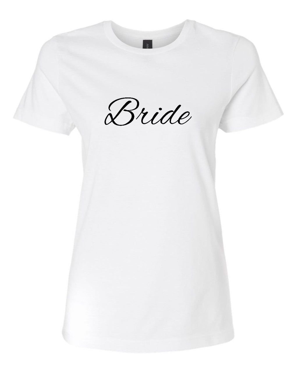 Women’s short sleeve t-shirt white bride print