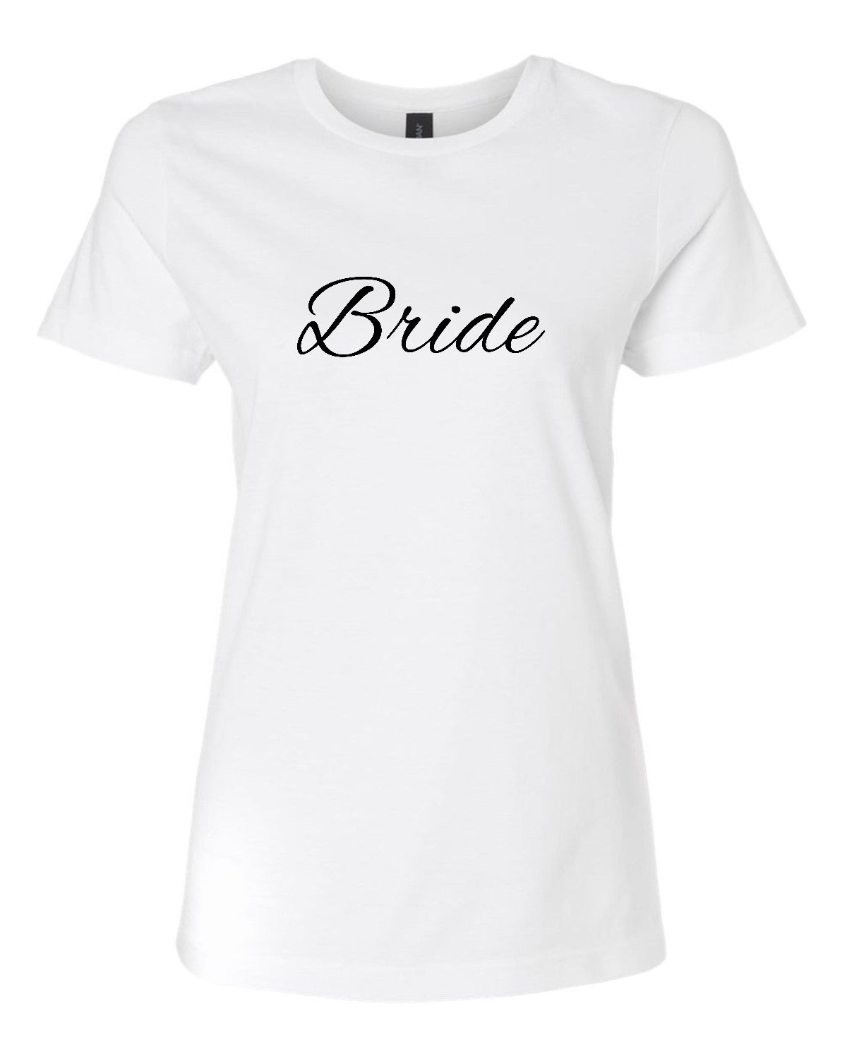 Women’s short sleeve t-shirt white bride print