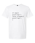 Men’s short sleeve t-shirt white code print