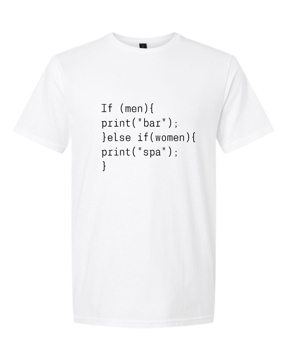 Men’s short sleeve t-shirt white code print