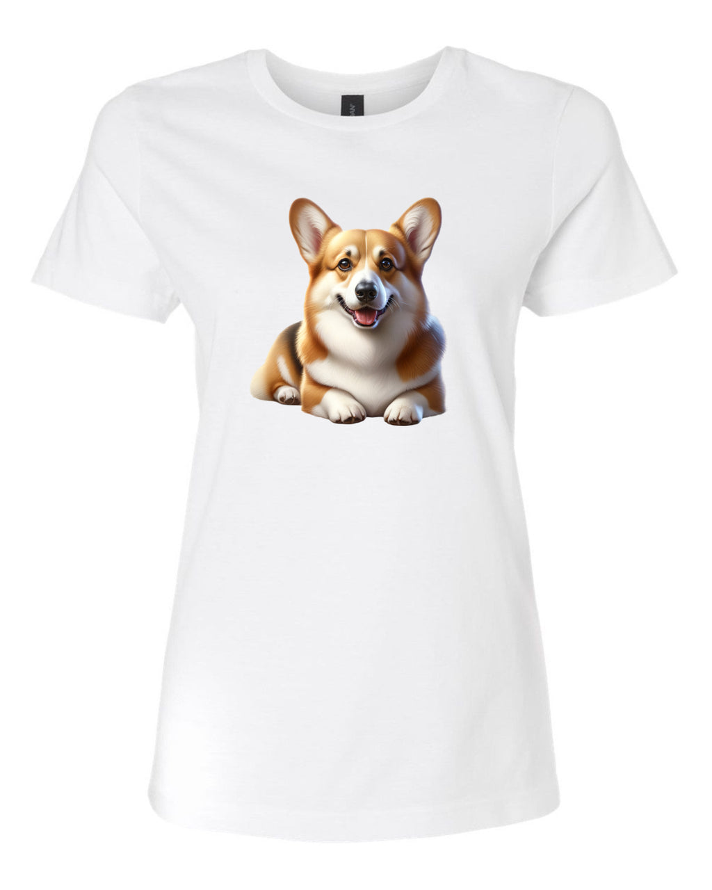 Women’s short sleeve t-shirt white korgi print