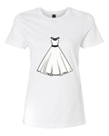 Women’s short sleeve t-shirt white bride print