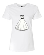 Women’s short sleeve t-shirt white bride print