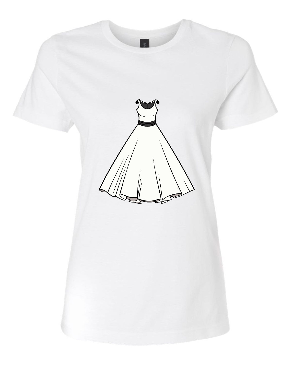Women’s short sleeve t-shirt white bride print