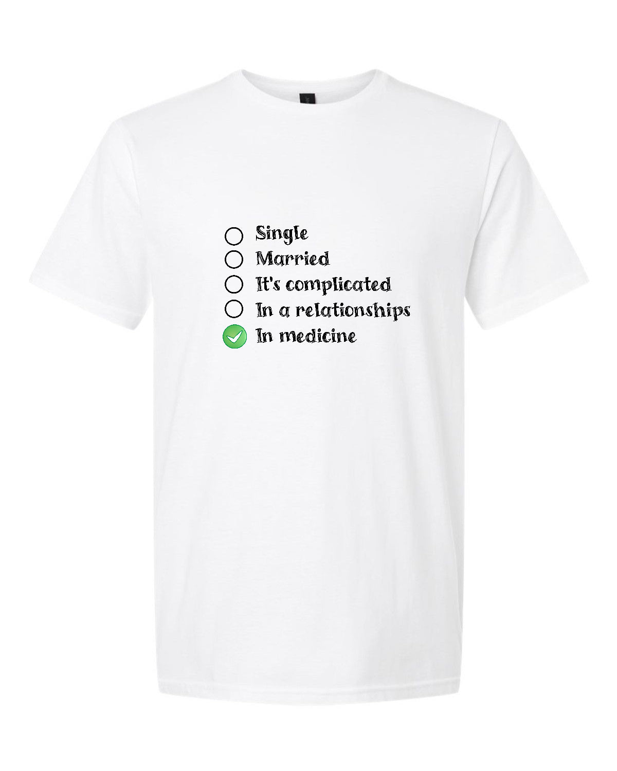 Men’s short sleeve t-shirt white medicine print