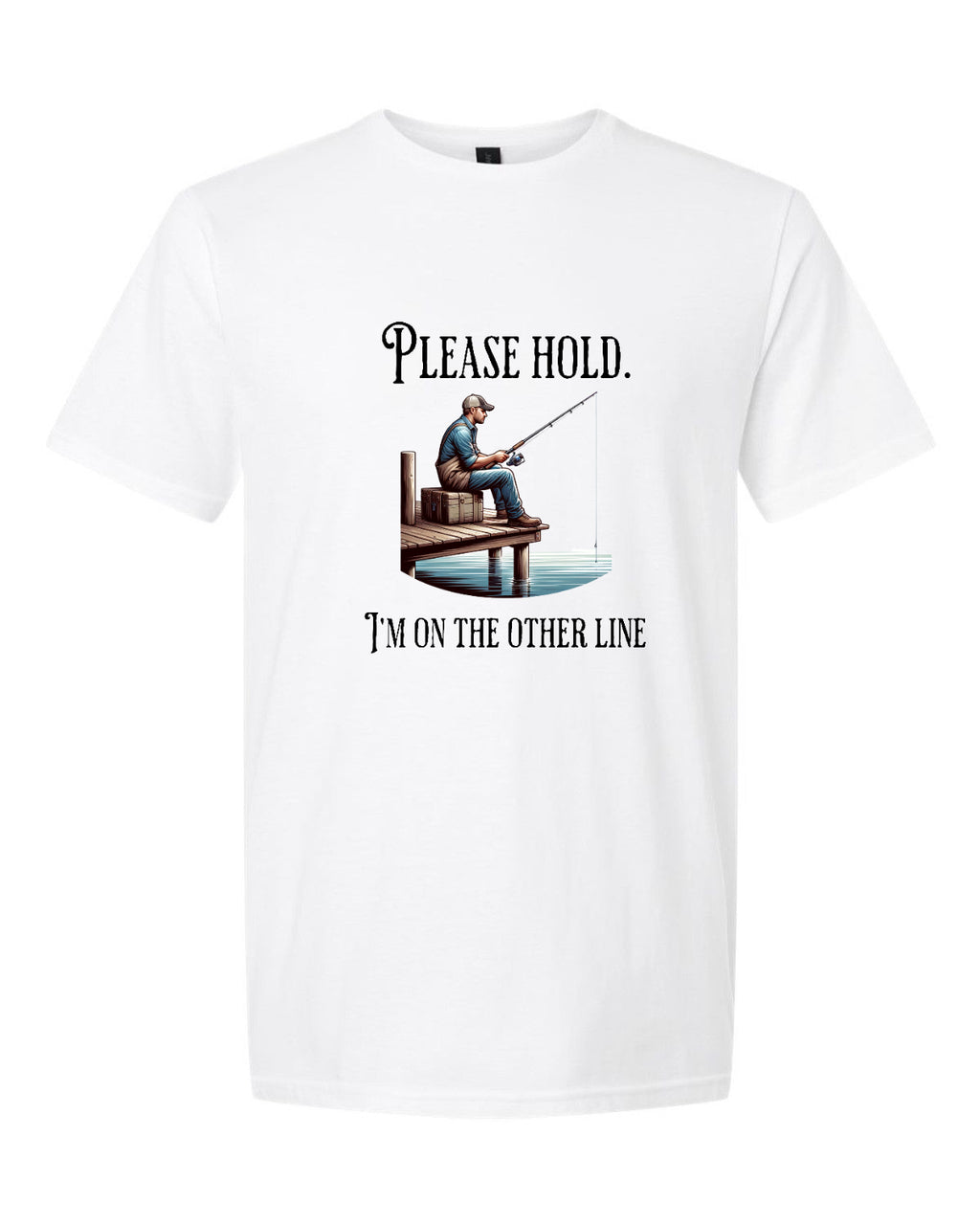 Men’s short sleeve t-shirt whit please hold print