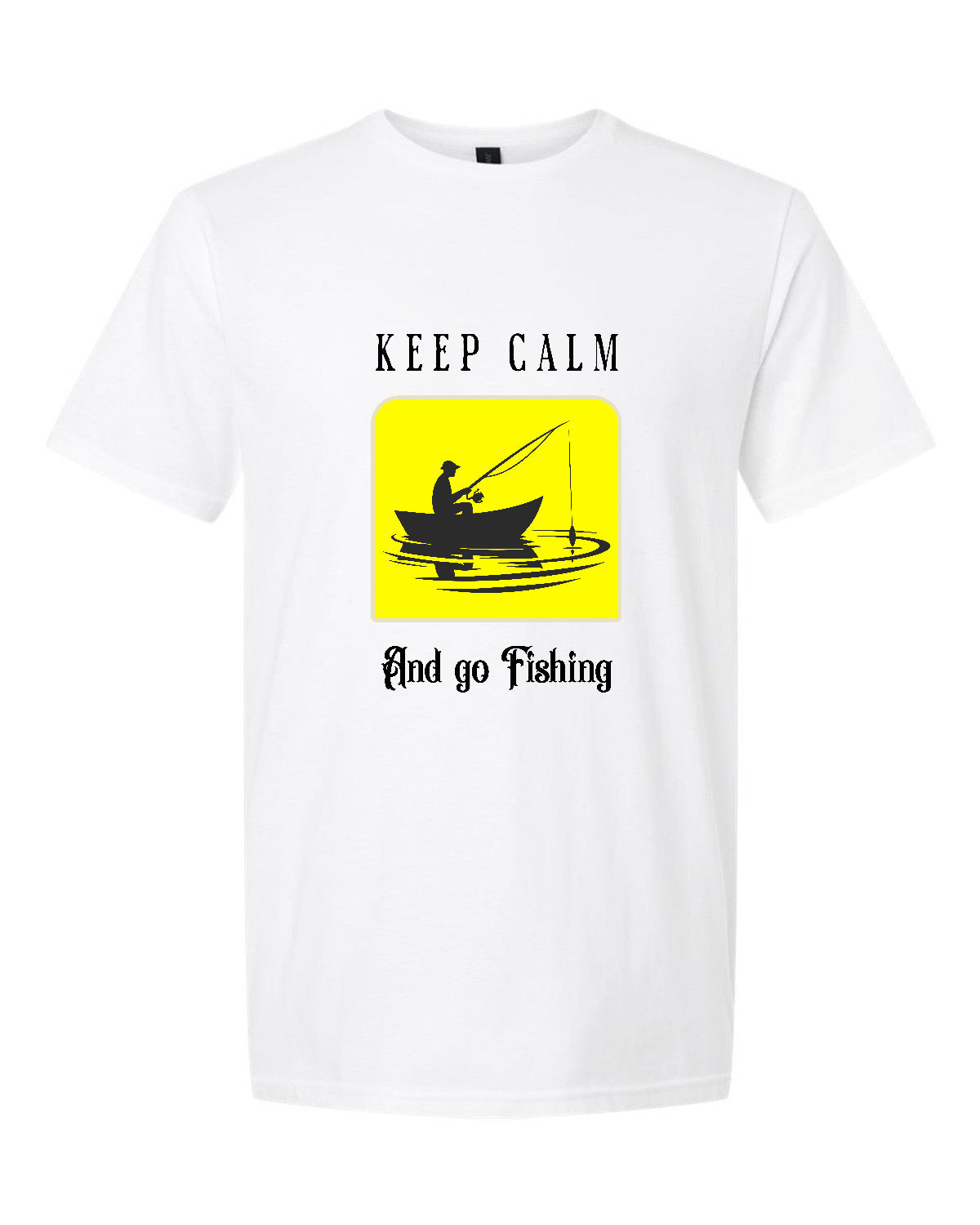 Men’s short sleeve t-shirt white go fishing print