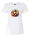 Women’s short sleeve t-shirt white Fruits print