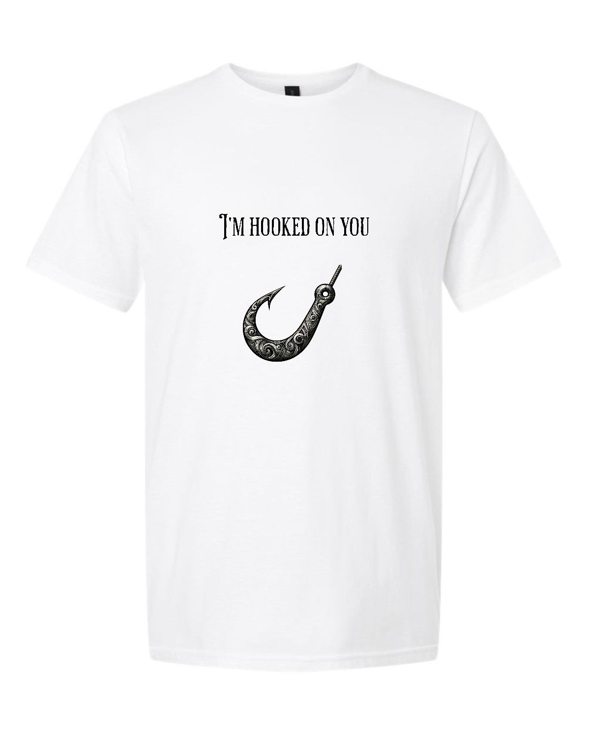 Men’s short sleeve t-shirt white hook print