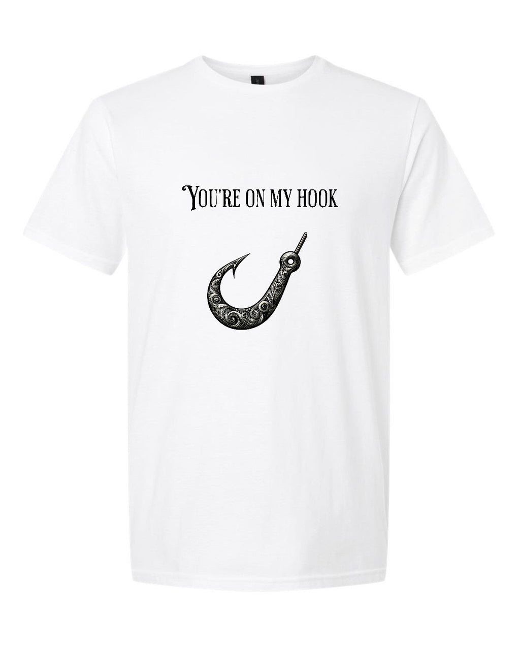 Men’s short sleeve t-shirt white hook print