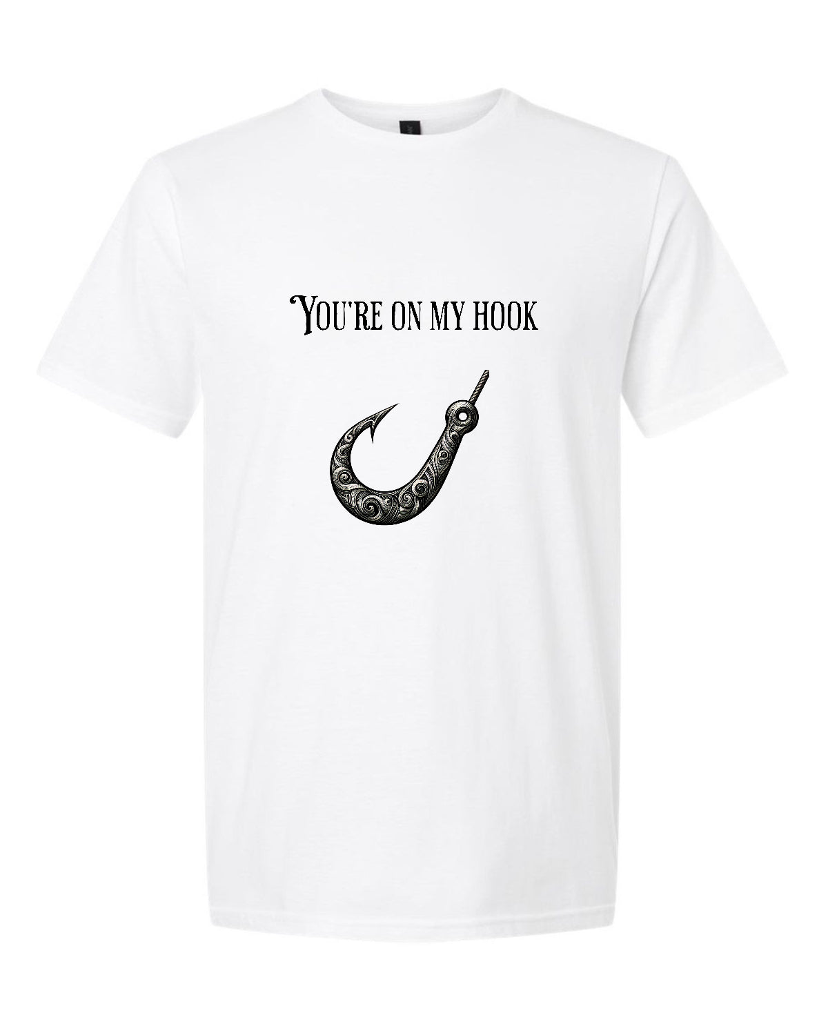 Men’s short sleeve t-shirt white hook print