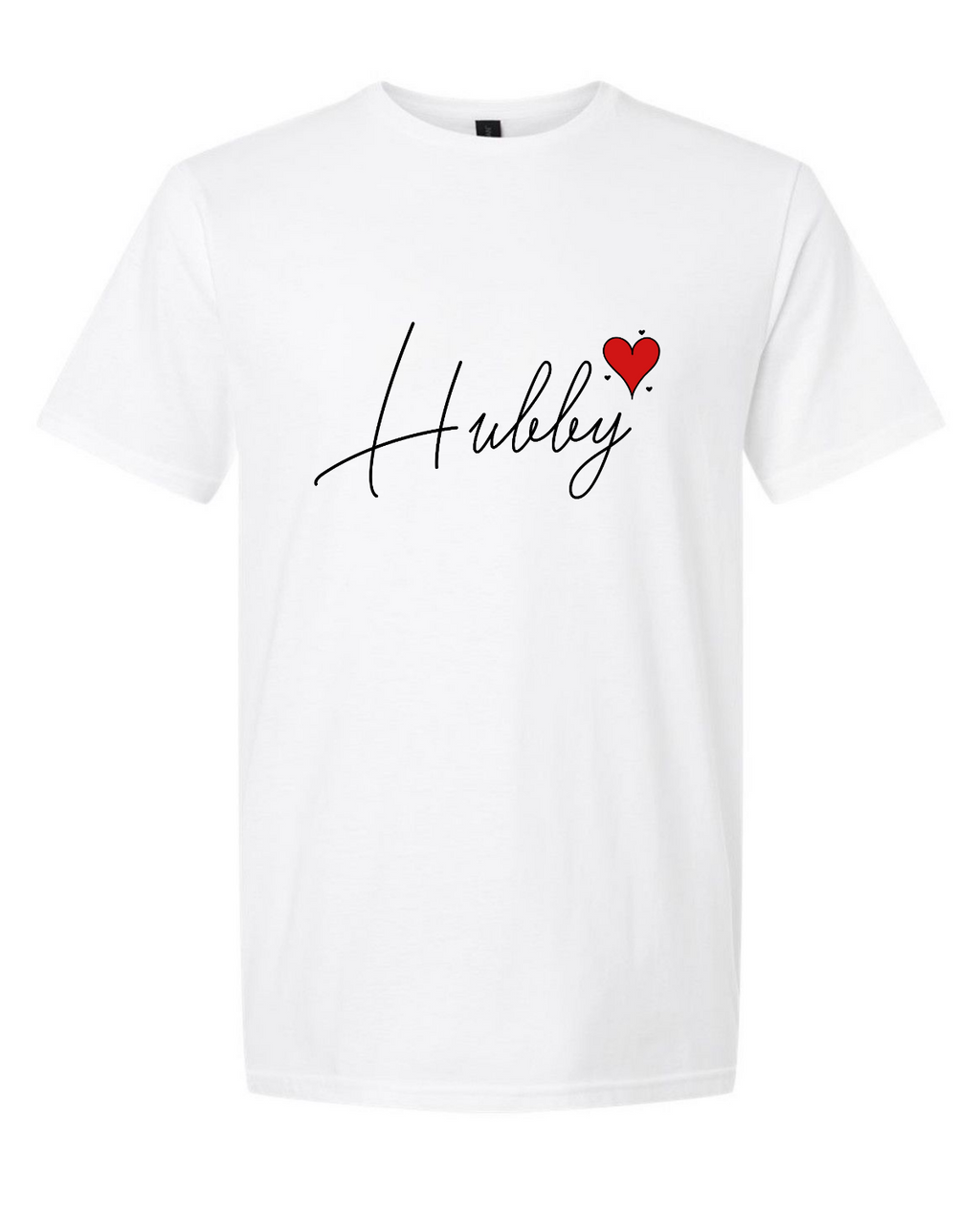 Men’s short sleeve t-shirt white hubby print