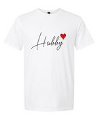 Men’s short sleeve t-shirt white hubby print
