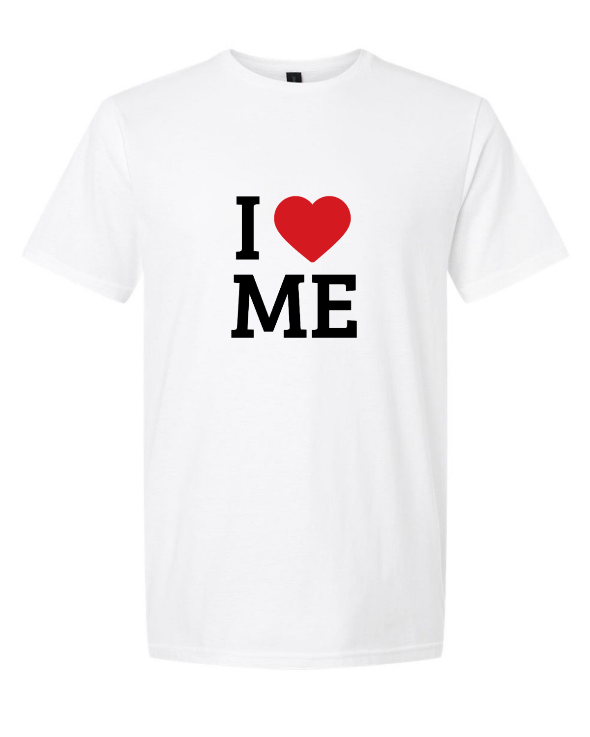 Men’s short sleeve t-shirt white love me print