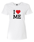 Women’s short sleeve t-shirt white love me print