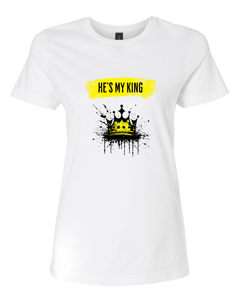 Women’s short sleeve t-shirt white He is my King print
