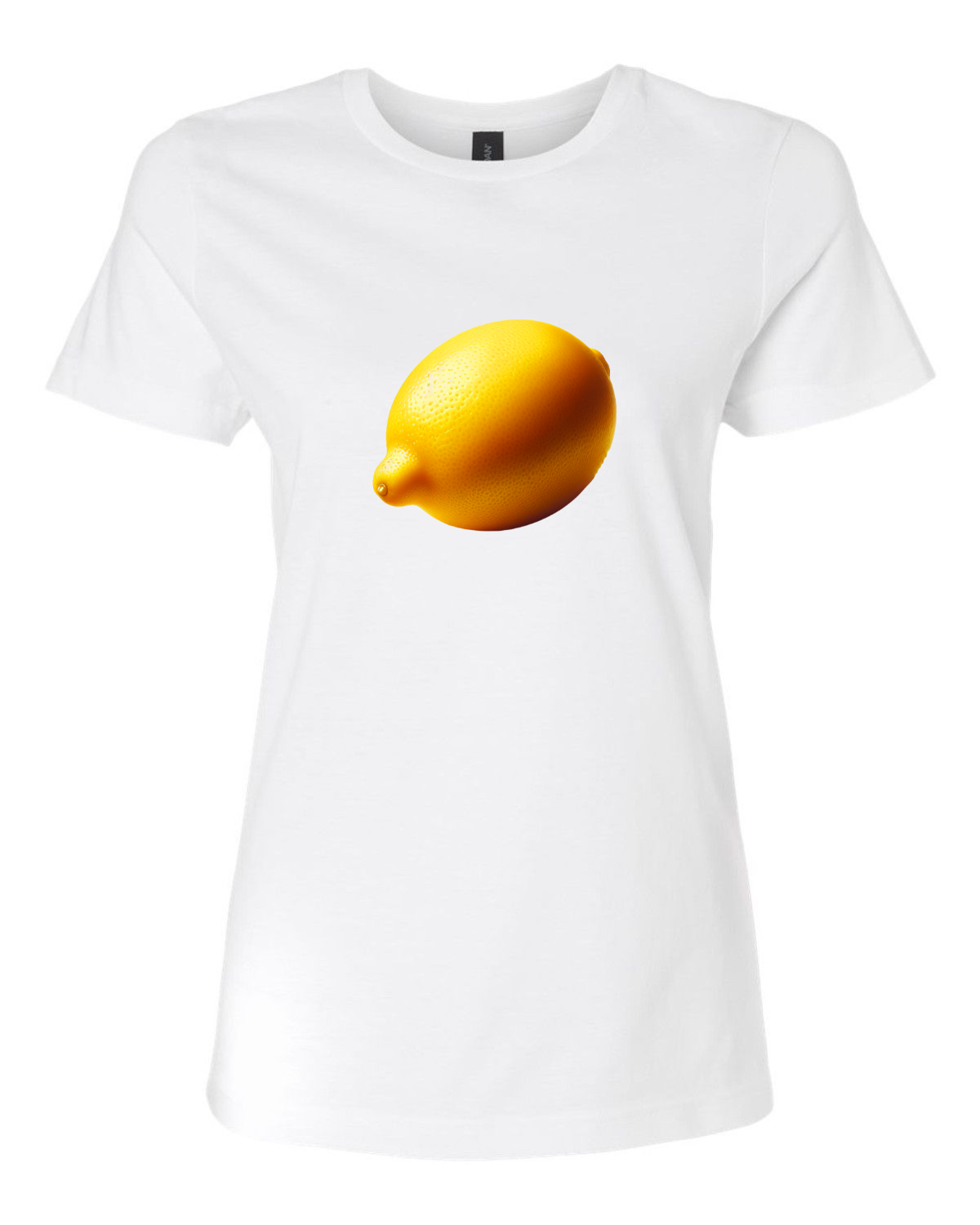 Women’s short sleeve t-shirt white Lemon print