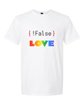Men’s short sleeve t-shirt white false love print