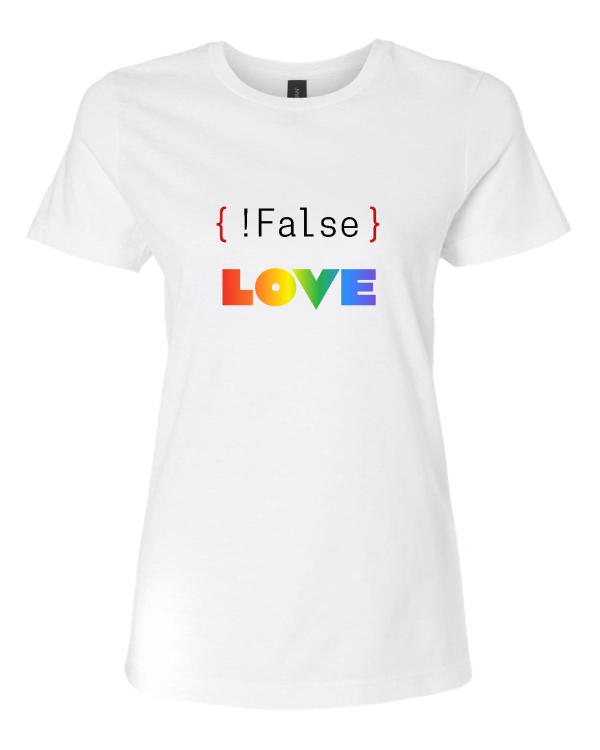 Women’s short sleeve t-shirt white love print