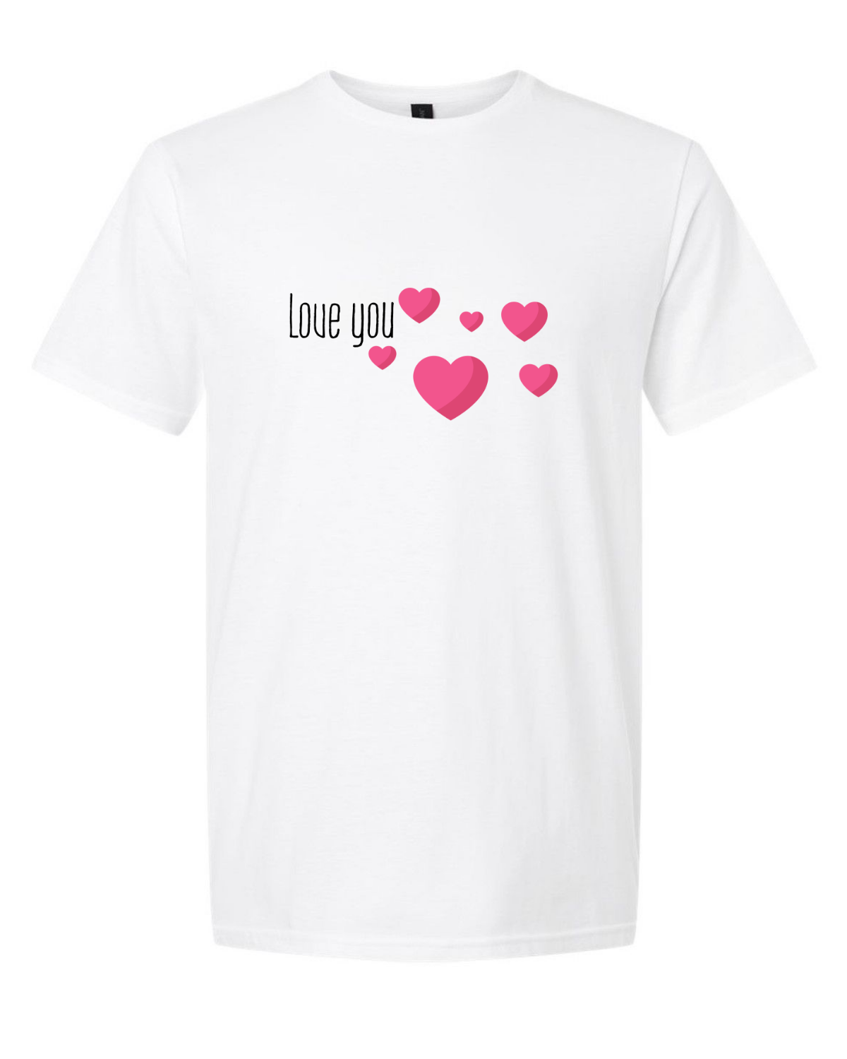 Men’s short sleeve t-shirt white love you print