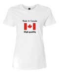 Women’s short sleeve t-shirt white Made in Canada print