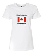 Women’s short sleeve t-shirt white Made in Canada print