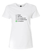 Women’s short sleeve t-shirt white medicine print