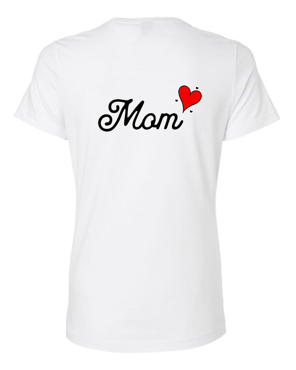 Women’s short sleeve t-shirt white Mom back print