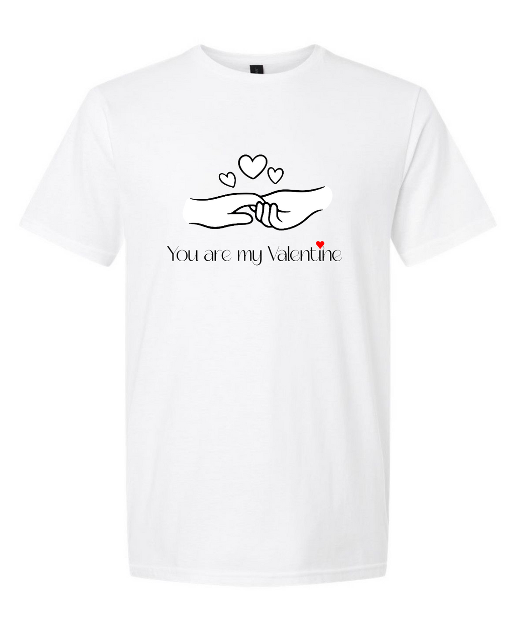 Men’s short sleeve t-shirt white my valentine print