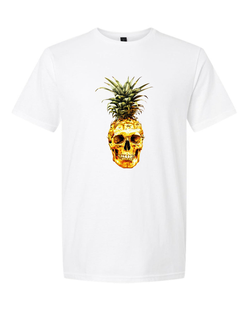 Men’s short sleeve t-shirt white pineapple print