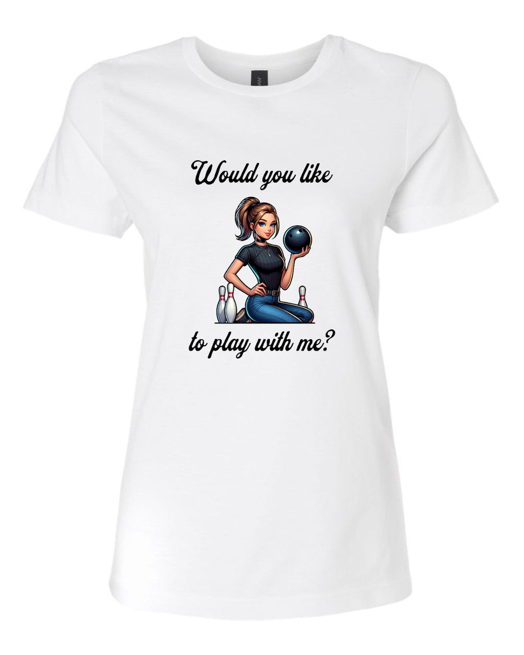 T-shirt blanc à manches courtes pour femme