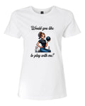 T-shirt blanc à manches courtes pour femme