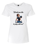 T-shirt blanc à manches courtes pour femme