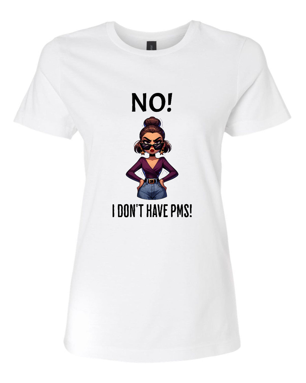 Women’s short sleeve t-shirt white woman print