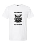 Men’s short sleeve t-shirt white racoon print