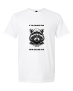 Men’s short sleeve t-shirt white racoon print