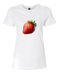 Women’s short sleeve t-shirt white Strawberry print