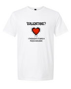 Men’s short sleeve t-shirt white valentine joke print