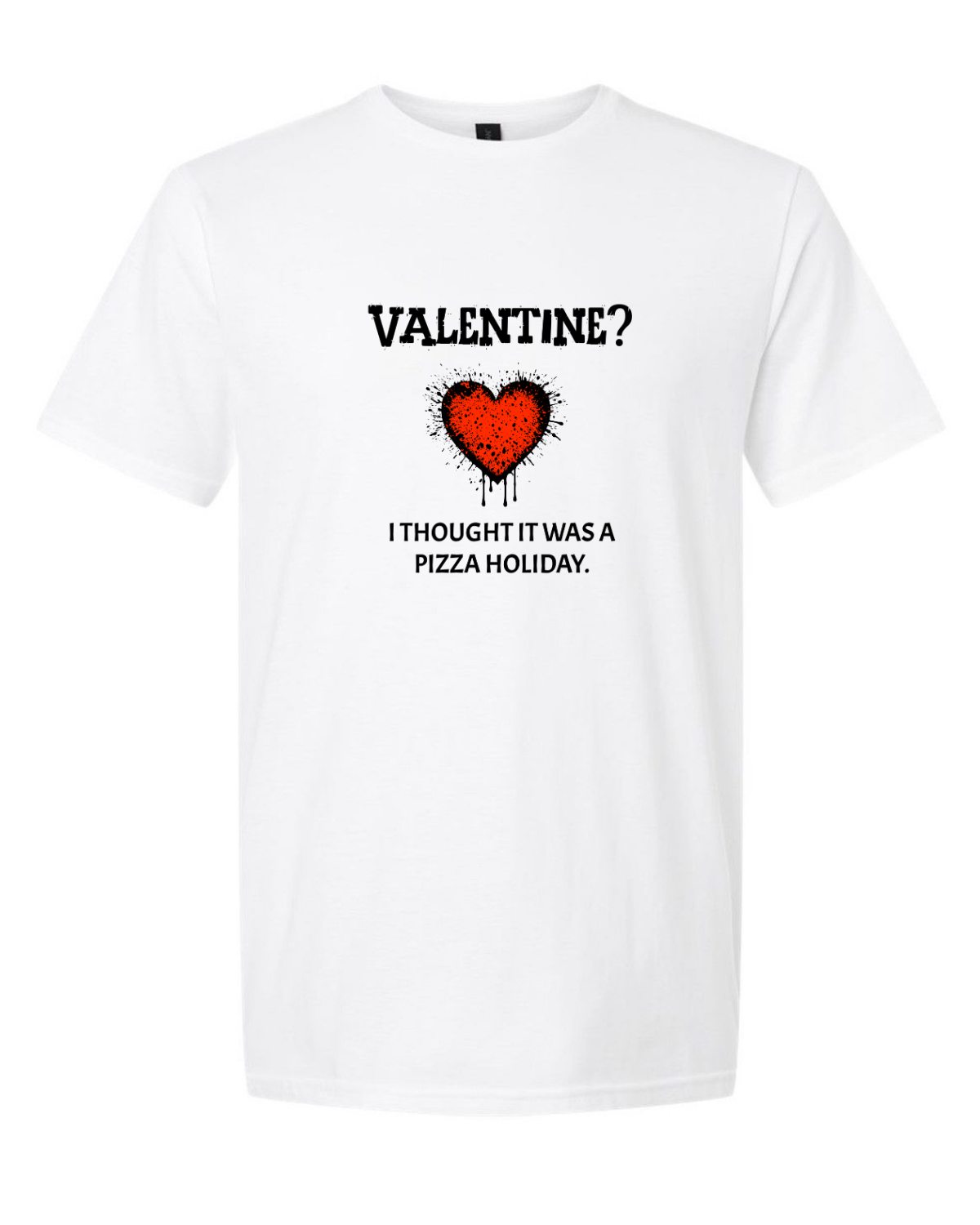 Men’s short sleeve t-shirt white valentine joke print