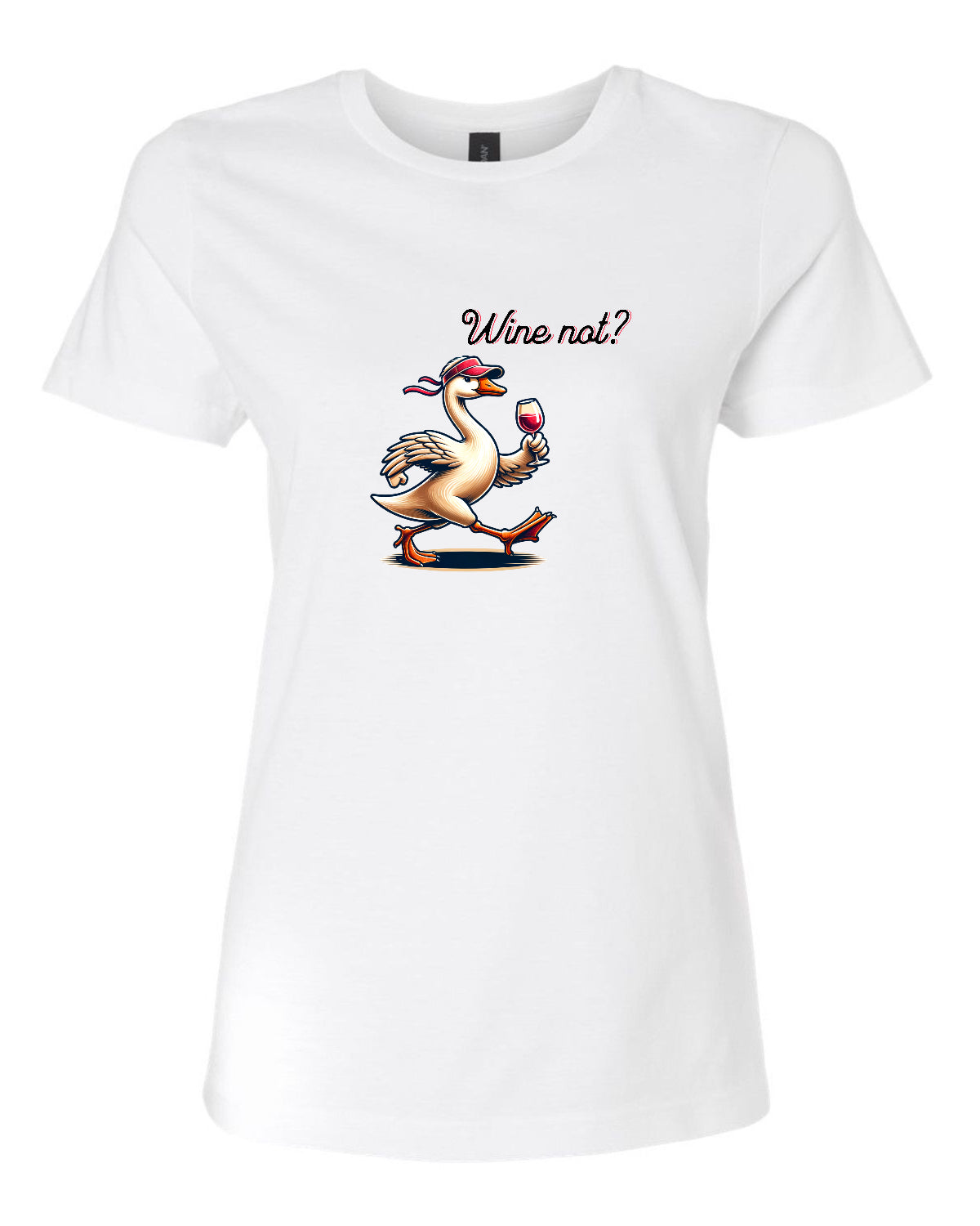 Women’s short sleeve t-shirt white wine not print