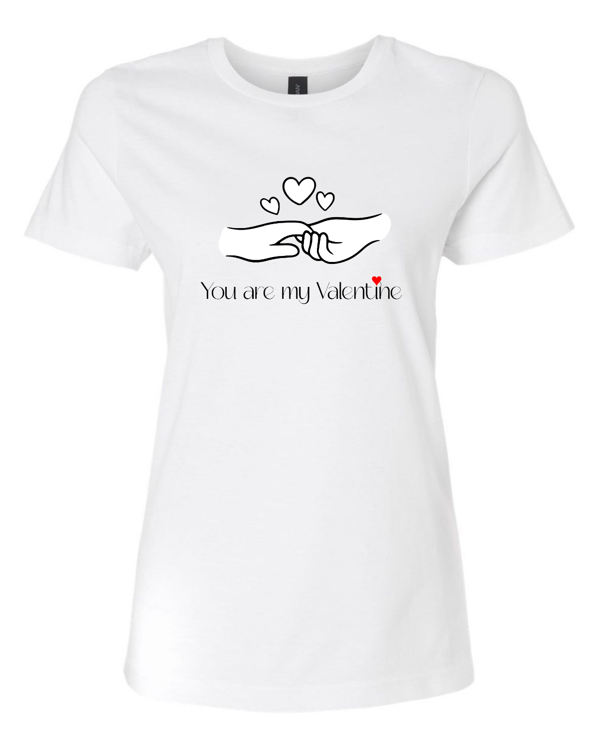 Women’s short sleeve t-shirt white be valentine print